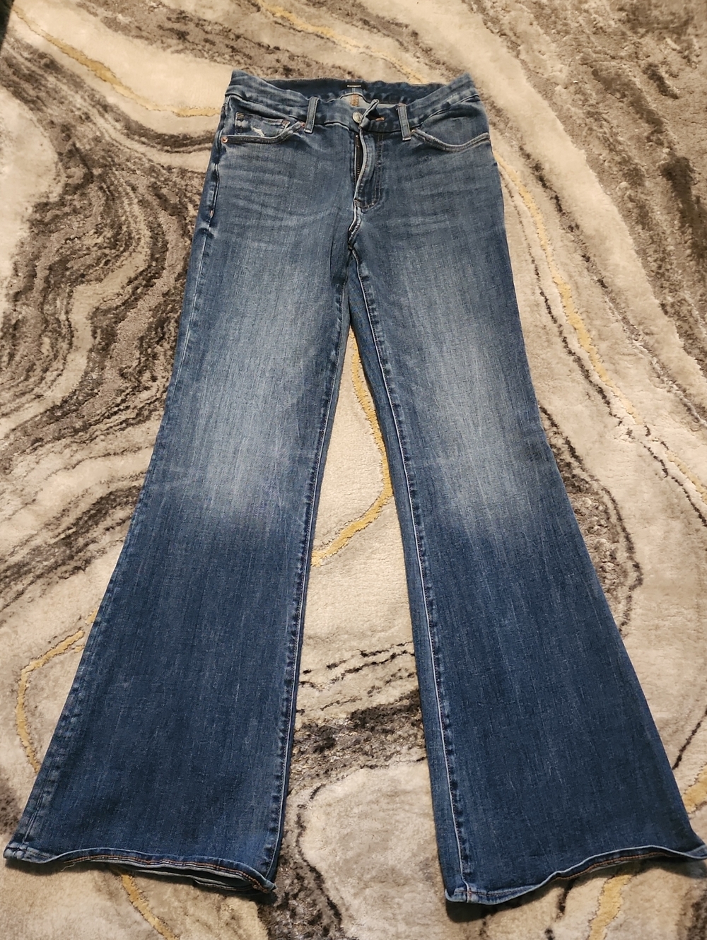 Express Blue Wide-Leg Flare Jeans